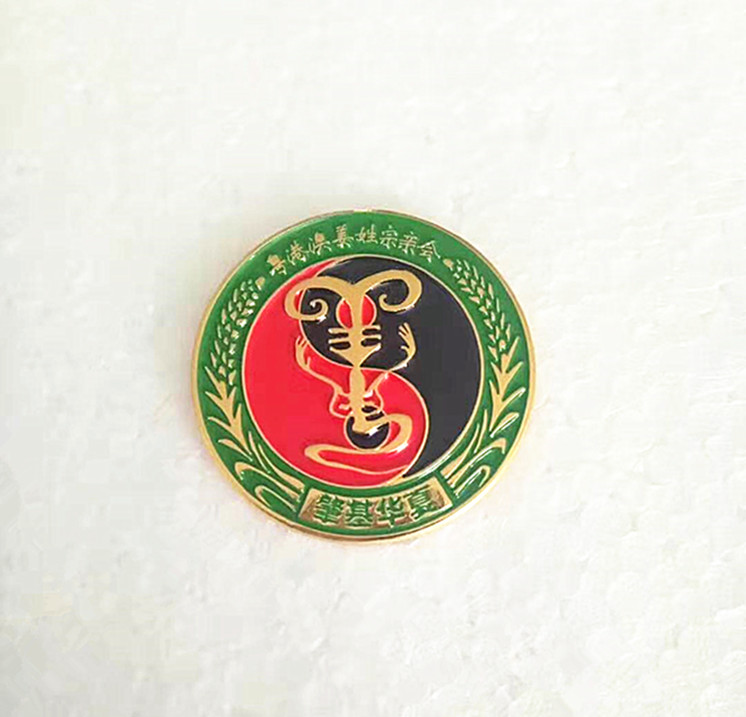 金蔥粉烤漆上色徽章定制銅沖壓徽章裕晨定制