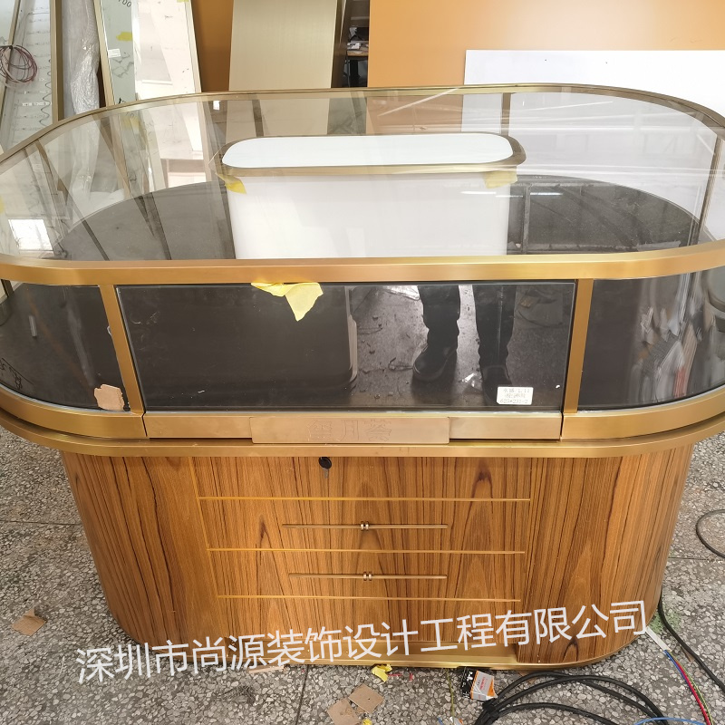 尚源珠寶展柜定制,珠寶柜臺(tái),新中式珠寶展柜
