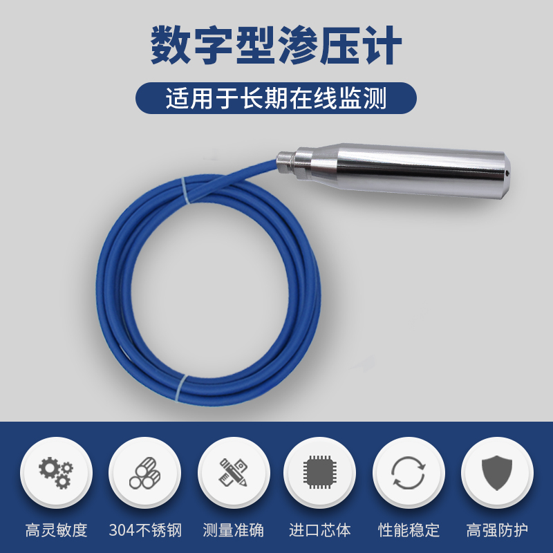 孔隙水壓力計(jì)RS485數(shù)字信號滲壓計(jì)大壩水壓監(jiān)測傳感器