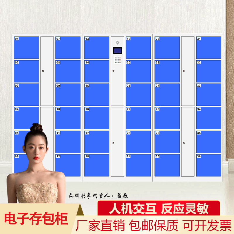 杭州金元寶超市電子存包柜商場智能儲物條碼指紋微信人臉識別寄存手機(jī)存放柜