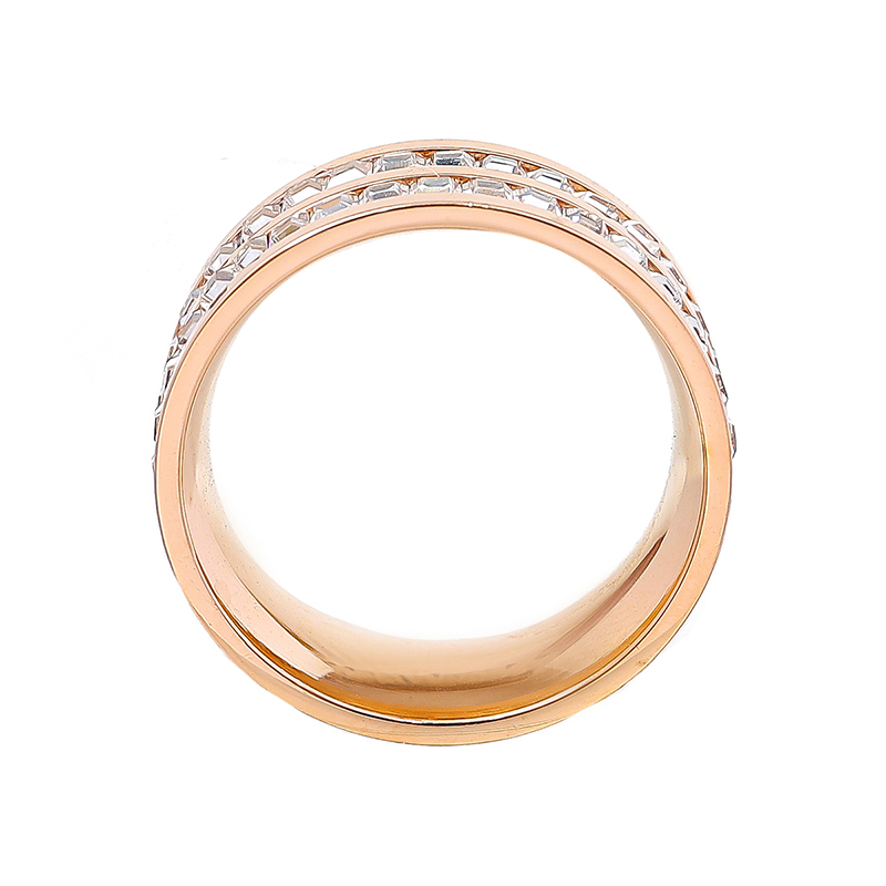 時尚雙排戒指廠家供應 簡約新款 定制價格實惠