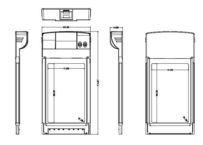 PCMCIA轉(zhuǎn)RJ45外殼 PCMCIA網(wǎng)卡外殼 RJ45轉(zhuǎn)接卡外殼