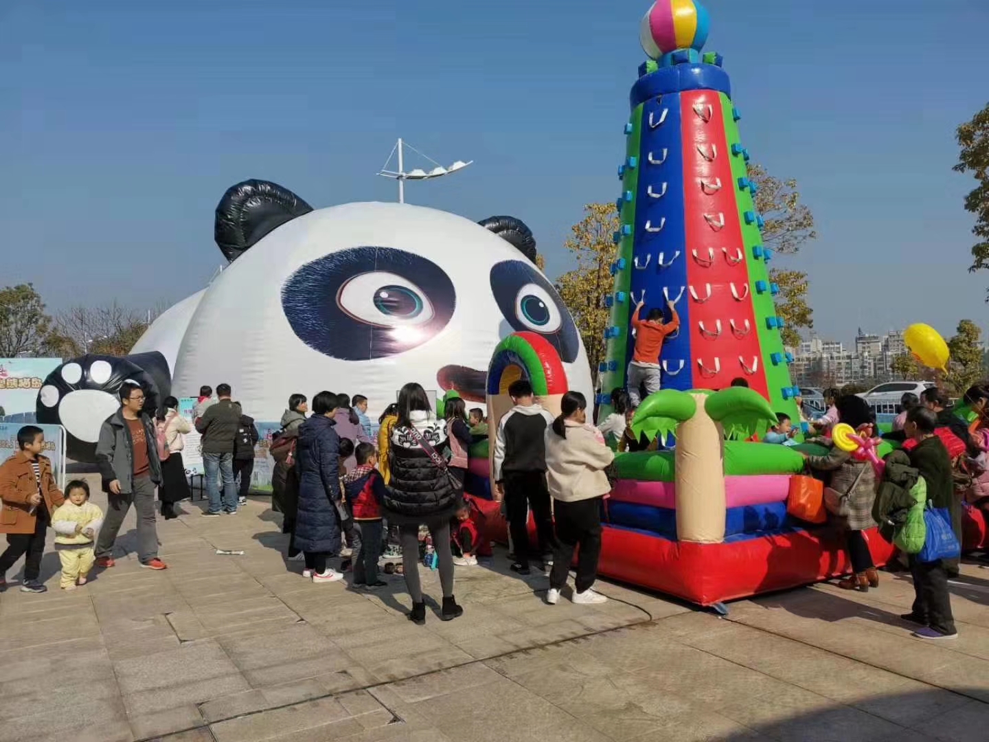 親子互動暖場熊貓島出租 熊貓樂園模型廠家