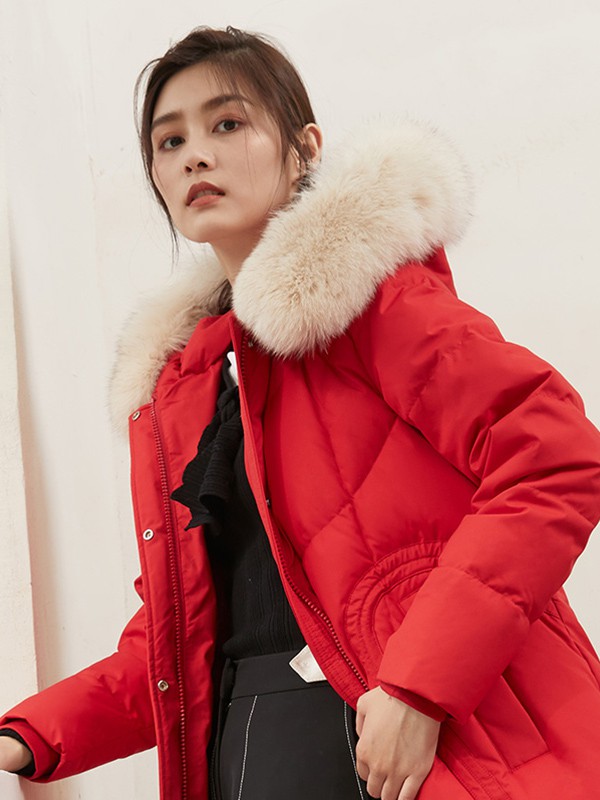 高定輕奢款千仞崗羽絨服冬女裝折扣尾貨貨源批發(fā)