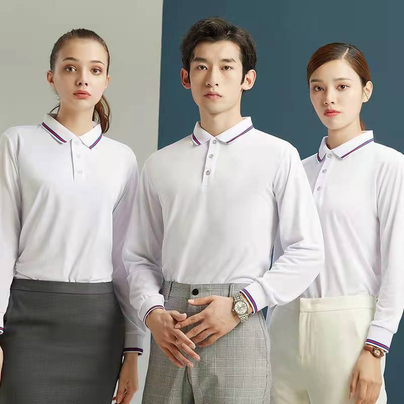 長袖polo衫定制工作服t恤聚會工衣廣告文化衫訂制刺繡印logo