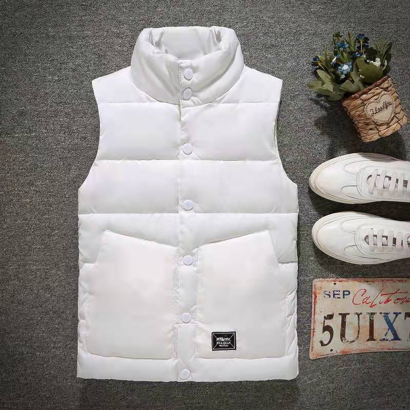 定做羽絨棉馬甲定制LOGO印字男女秋冬加厚背心工作服修身豎領(lǐng)坎肩