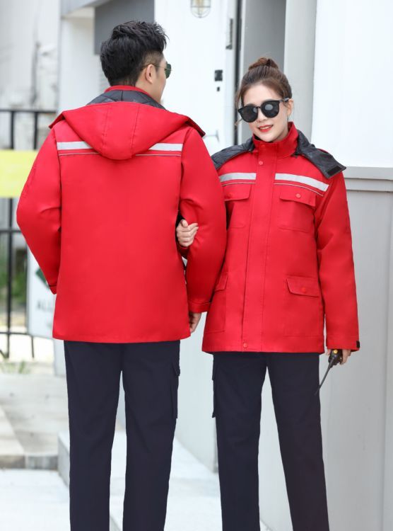 冬季工作服棉衣 男加絨加厚汽車維修廠勞保服 工程棉襖防寒保暖定制