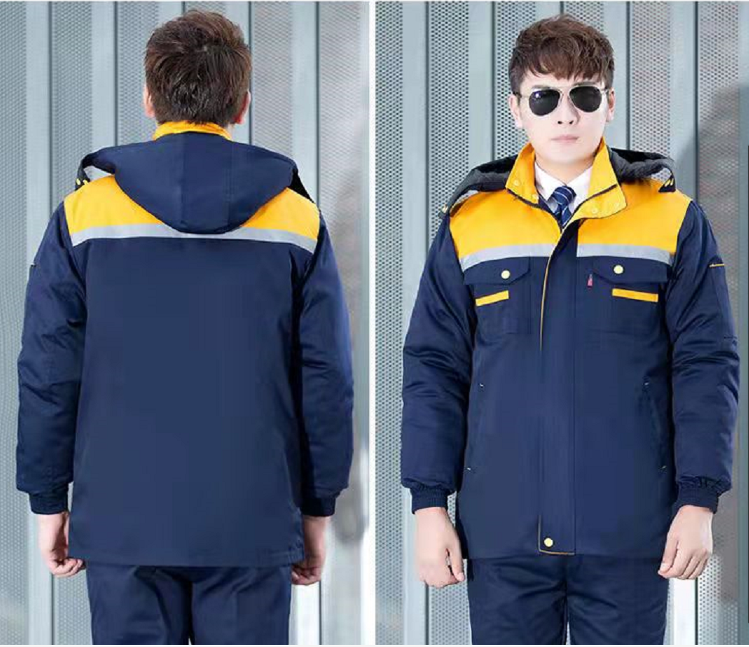 冬季加厚保暖工作服 車間電工作業(yè)  定做企業(yè)電力施工純棉工服棉衣