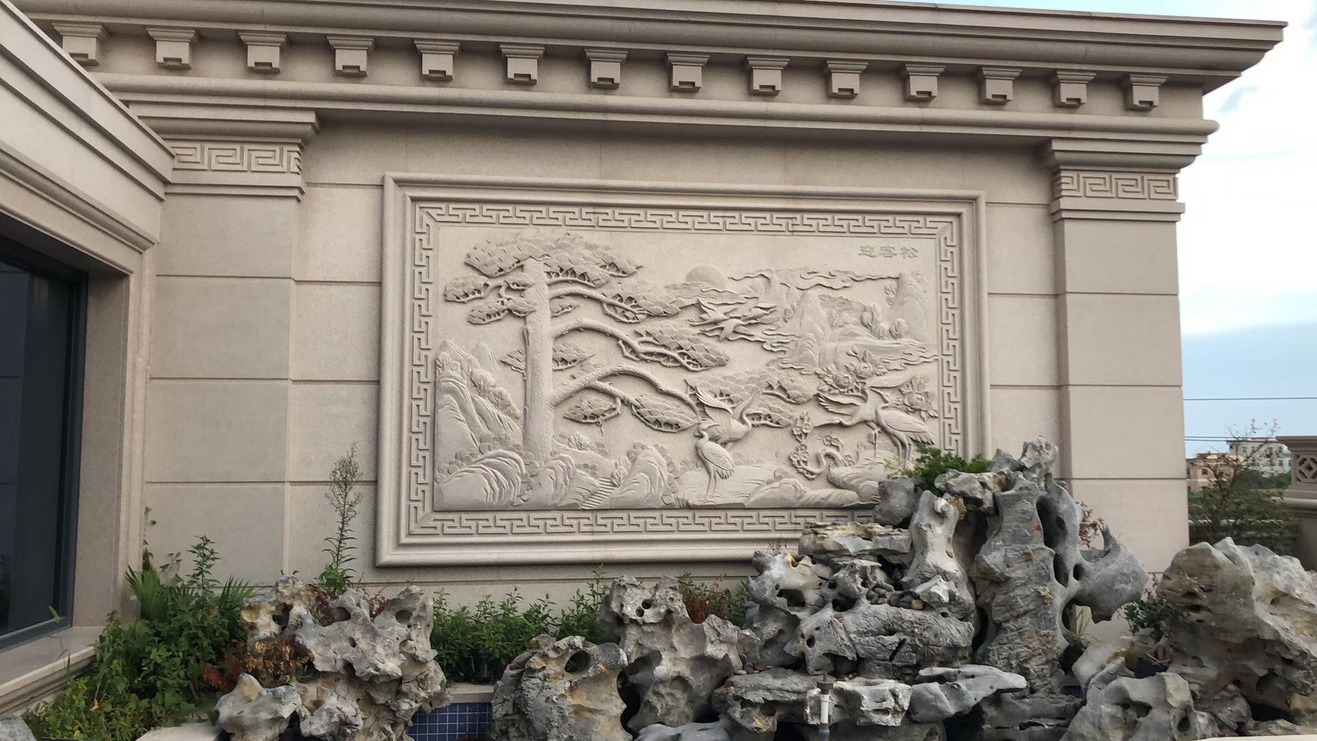 福建芝麻白浮雕-芝麻灰雕刻-花崗巖石雕-黃銹石浮雕