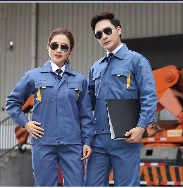 春秋長(zhǎng)袖工作服男 工廠工人維修工服 勞保服 工程服 套裝男女秋裝