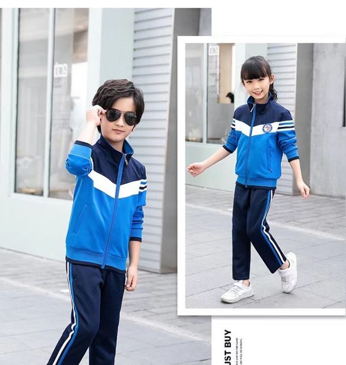 春秋裝 小學(xué)生兒童校服 套裝老師運(yùn)動(dòng)班服 秋季純棉三件套
