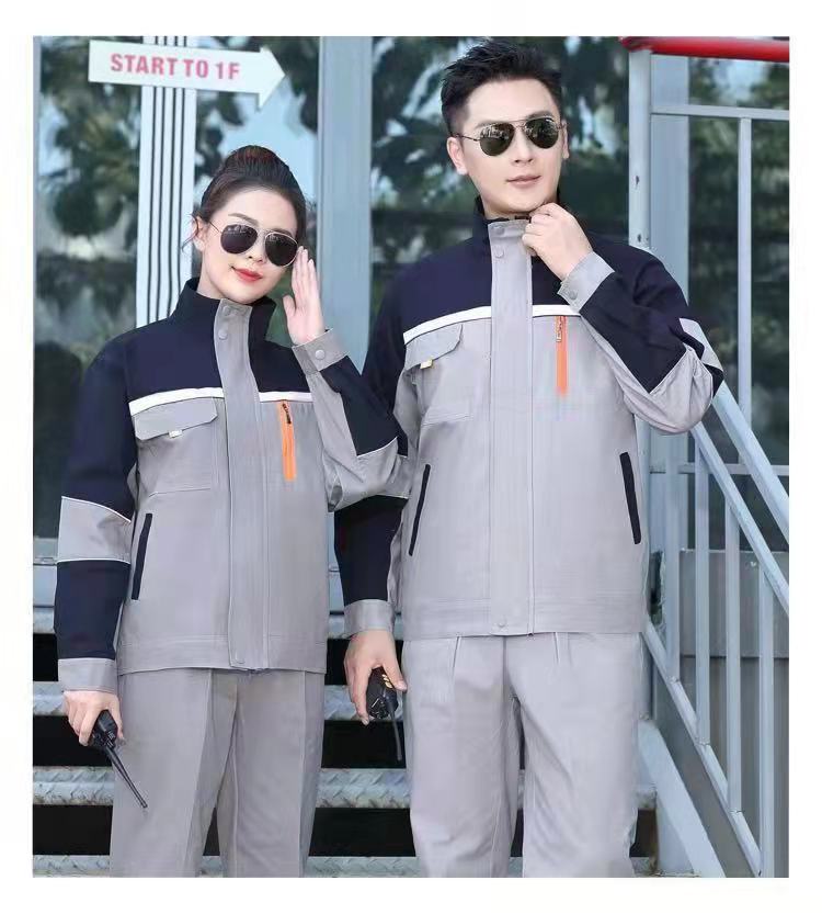 工作服套裝男 耐磨秋冬長袖車間廠服 上衣定制汽修服 工裝加厚勞保服