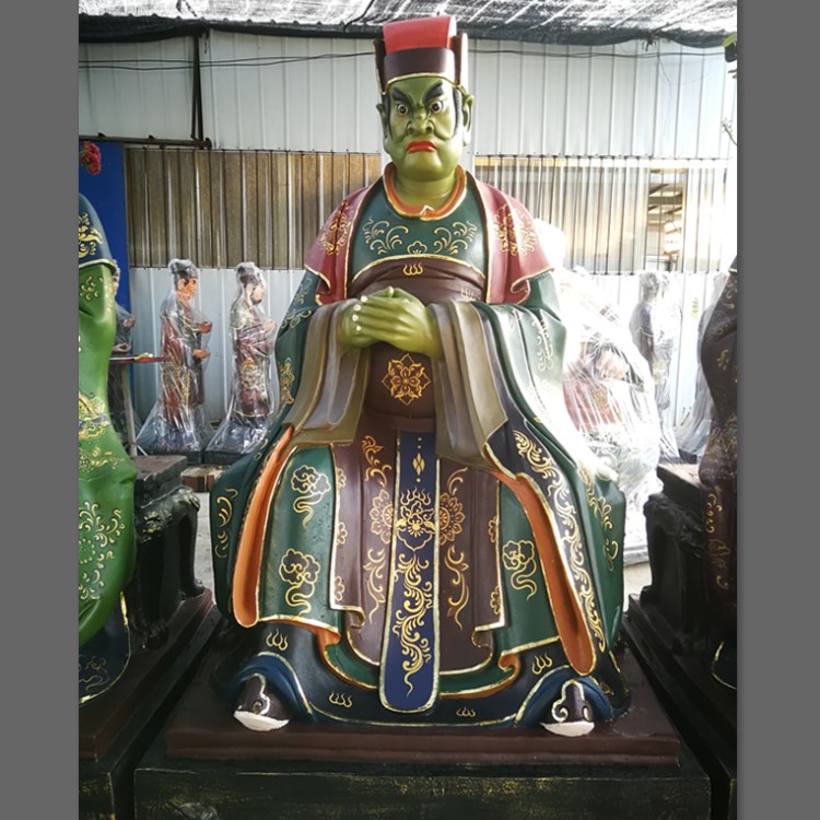 十殿閻君塑像 牛頭馬面神像 黑白無常佛像 塑鋼道教神像