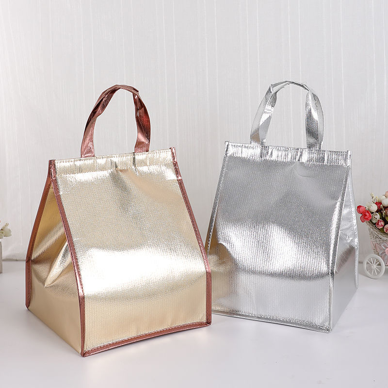 大容量魔術貼防水鋁箔外賣包裝袋彩印廣告logo飯盒袋