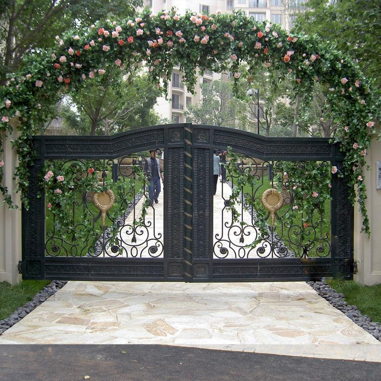 朗藝鐵藝 花園鐵藝門(mén) 別墅鐵藝大門(mén)
