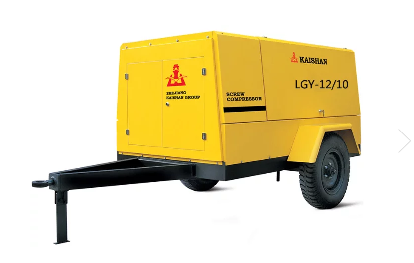 租賃開山LGCY-12/10螺桿空氣壓縮機 12立方10公斤柴移式空壓機