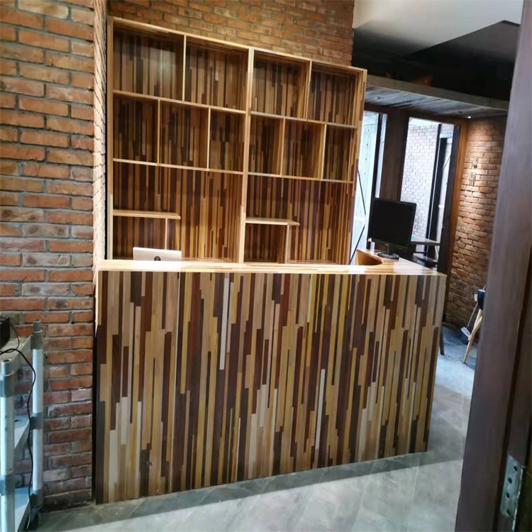 森匠木業(yè) 歐式烤漆收銀臺(tái) 公司前臺(tái)接待臺(tái) 復(fù)古美容院美發(fā)店吧臺(tái)