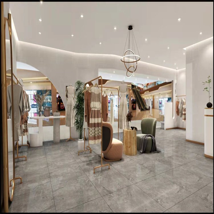 森匠木業(yè) 定做服裝展示柜 女裝店服裝烤漆展柜 道具陳列架