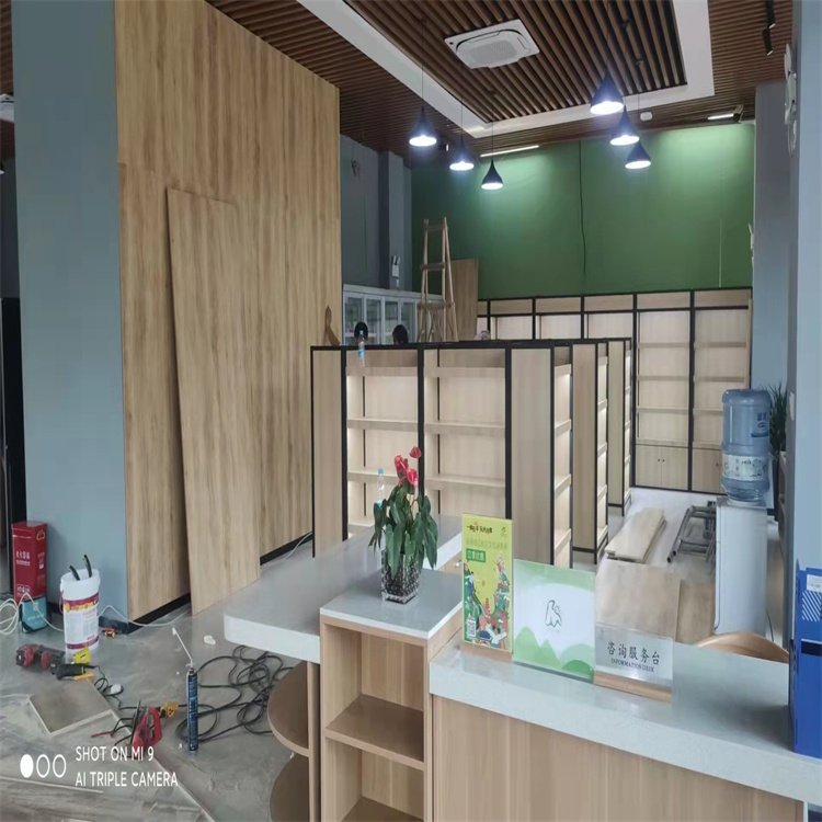 森匠木業(yè) 可拆裝鋼木展示柜 食品貨架 煙酒柜