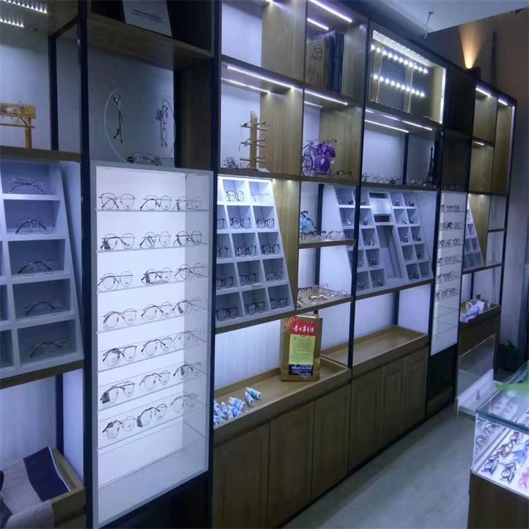 烤漆眼鏡店展示柜 金銀首飾手表展柜 眼鏡專賣(mài)店柜臺(tái) 西安烤漆柜加工廠