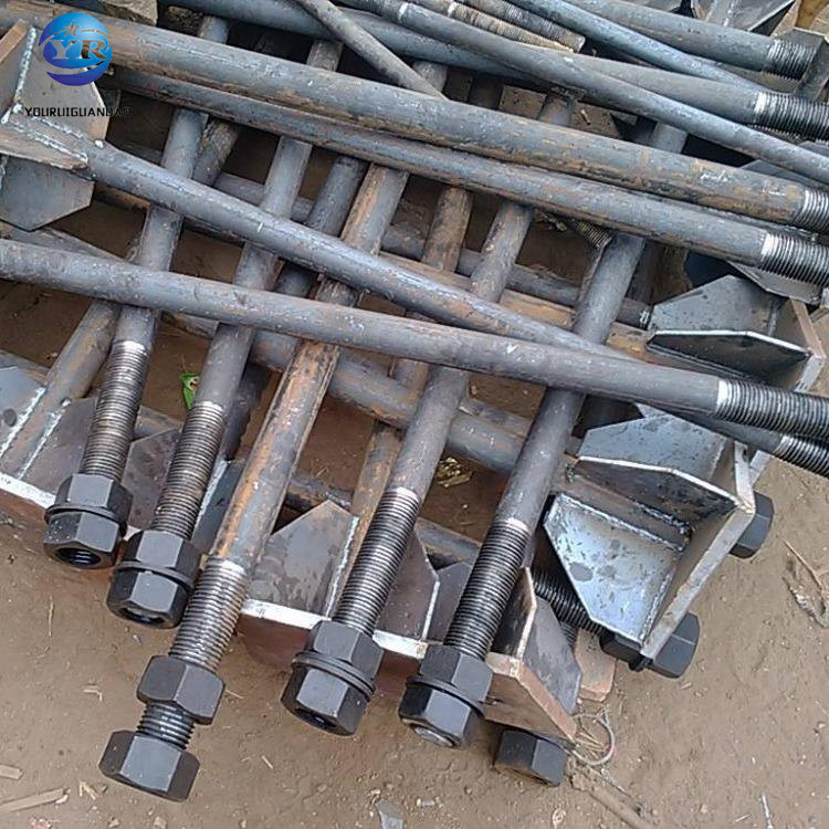 塔吊地腳螺栓高強(qiáng)度錨固螺栓M24雙頭螺絲電塔預(yù)埋地腳螺栓