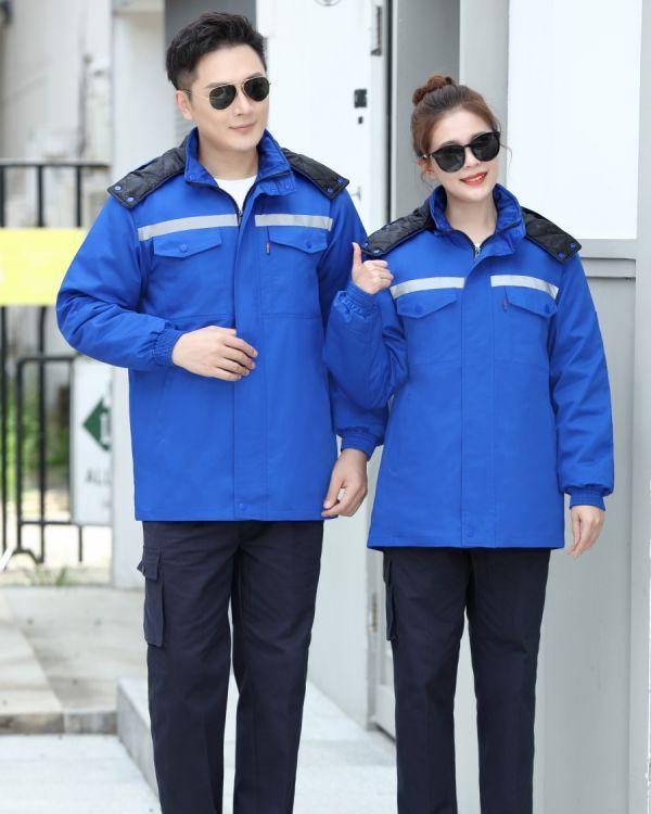 防靜電冬季加厚棉服 中石油保暖工作服 環(huán)衛(wèi)工人棉衣定制