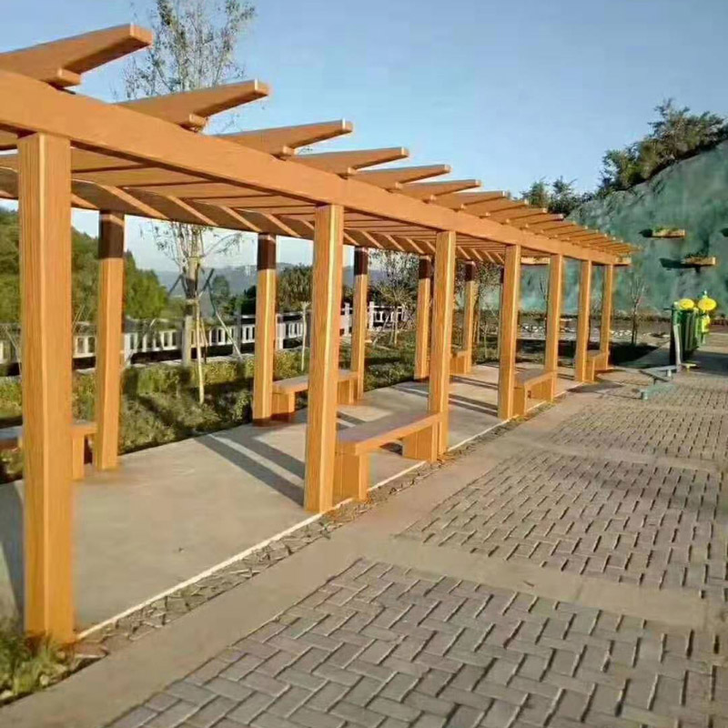 水泥仿木長廊 水泥仿木長廊款（花架）款水泥仿木欄桿