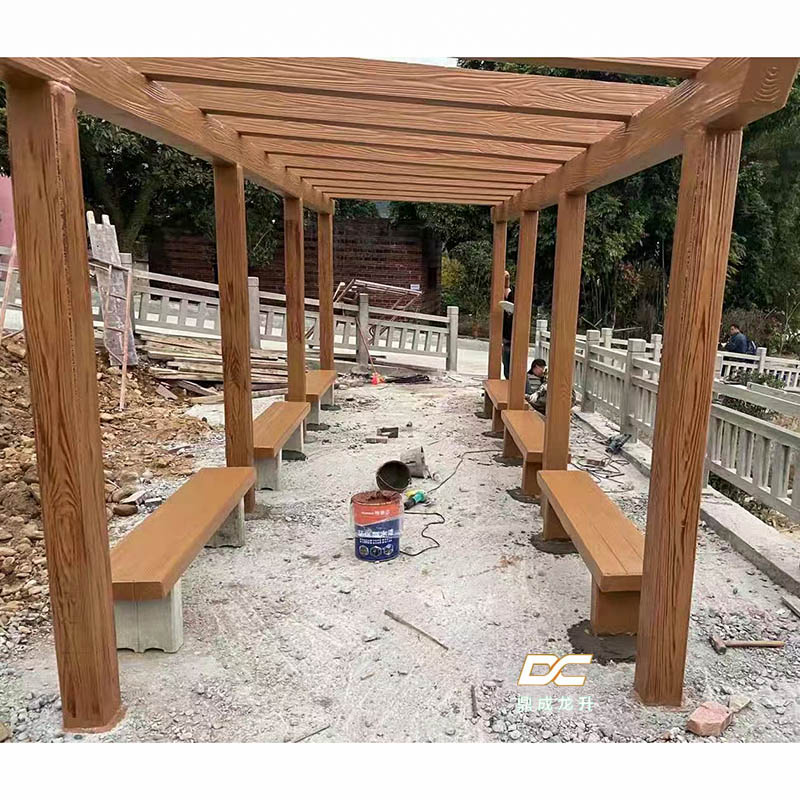 水泥仿木長廊 水泥仿木長廊款（花架）款水泥仿木欄桿