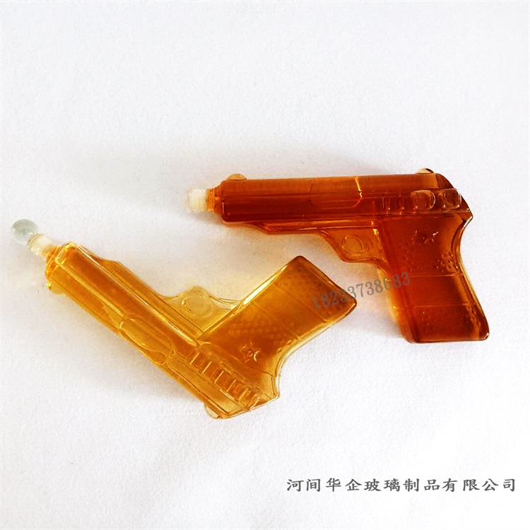 河間華企手工吹制異形玻璃工藝器皿玻璃工藝品創(chuàng)意泡酒瓶500ml