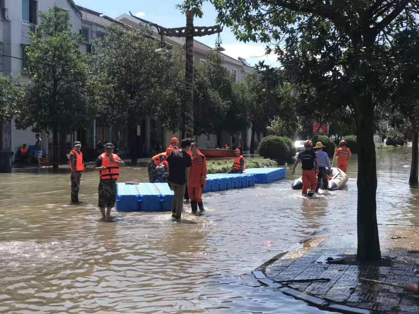 水上簡易船組裝浮筒 水上救生平臺浮筒浮箱