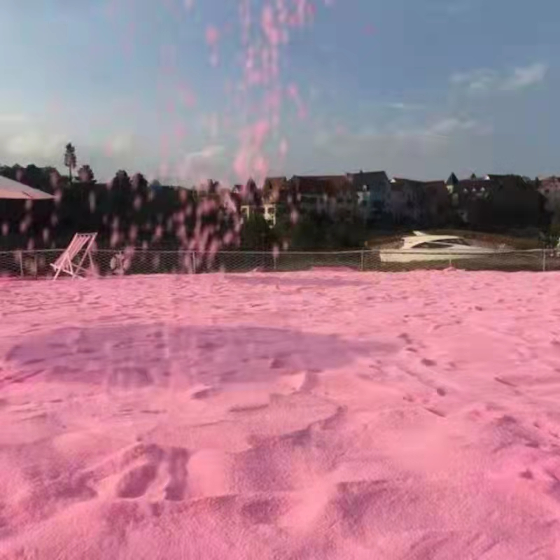 網(wǎng)紅人氣粉色沙灘出租出售 節(jié)日慶典引流粉紅沙灘