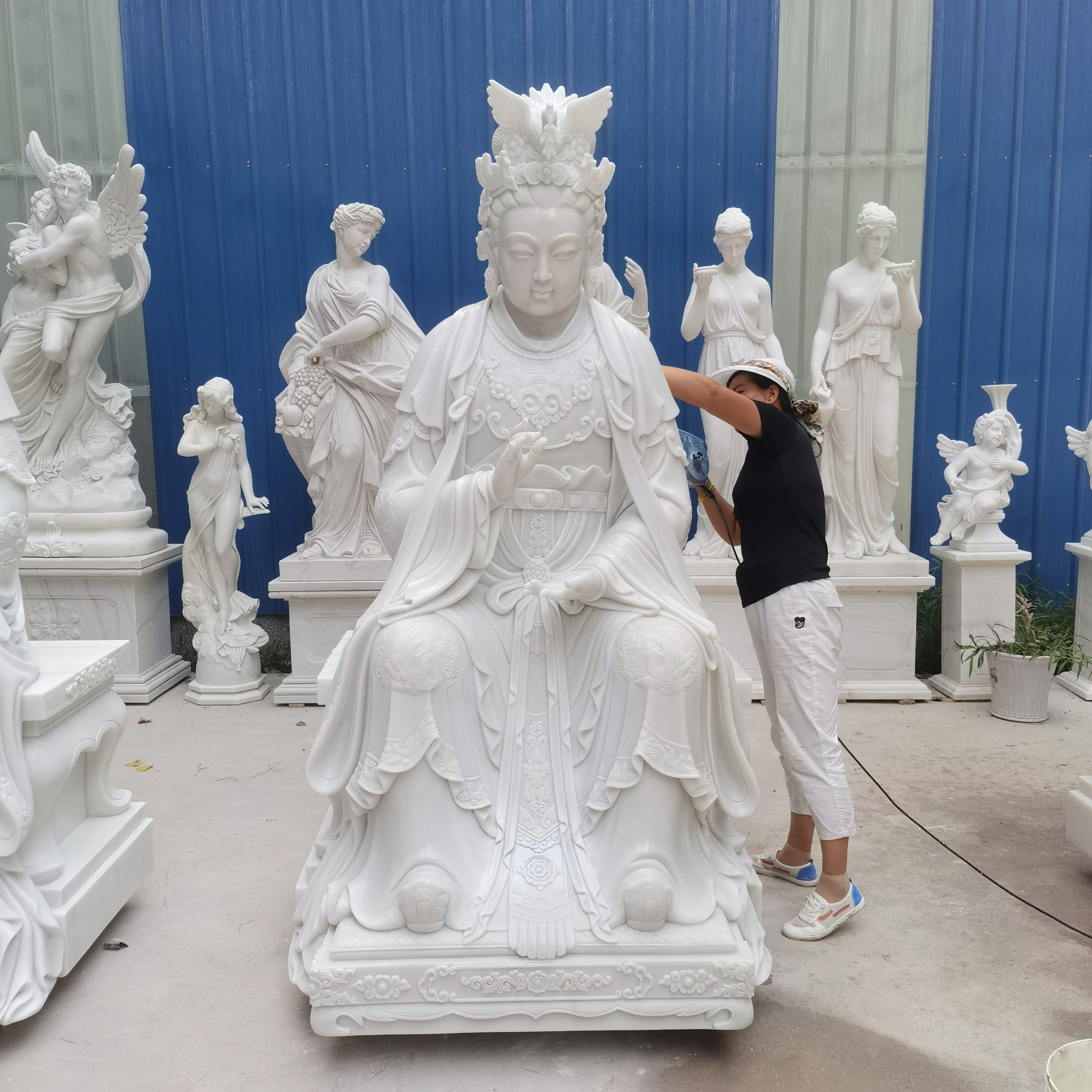 漢白玉觀音像雕刻廠家