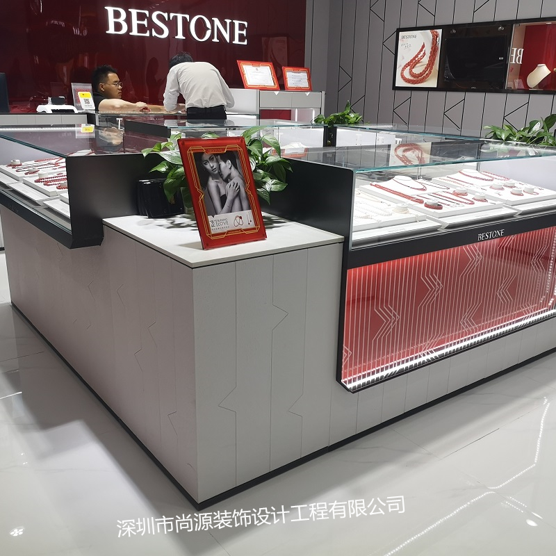尚源珠寶展柜定制,珠寶店設(shè)計裝修