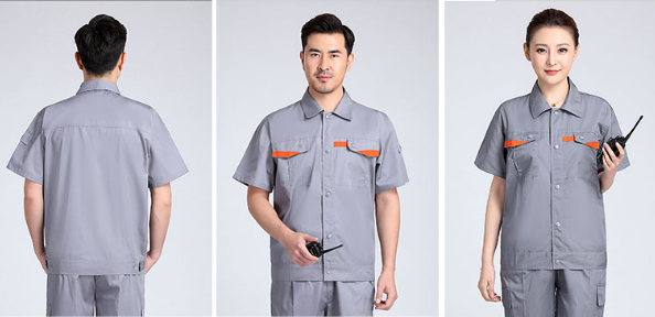 夏季 工作服定做短袖工衣 夏季工作服定做廠服工作服勞保服