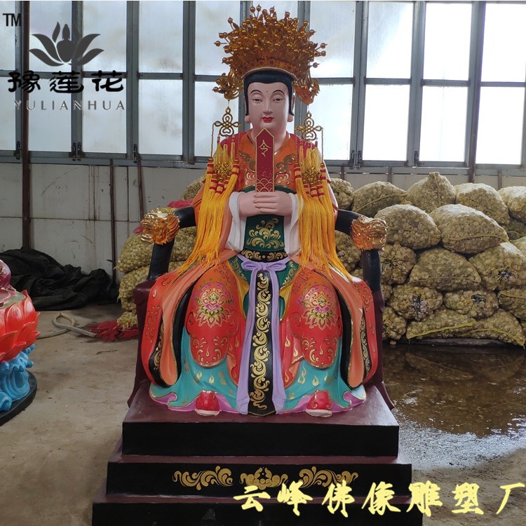 順天圣母佛像 三皇姑 三圣母神像 三霄仙子佛像雕塑 寺廟神像