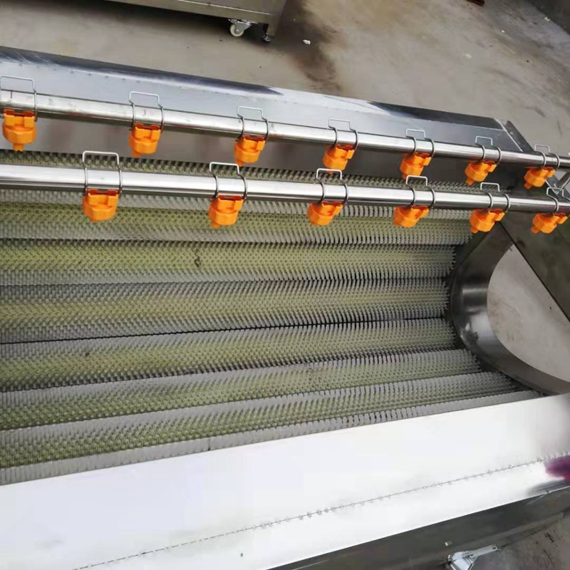 商用果蔬氣泡清洗機 毛輥清洗去皮機廠家 毛棍清洗機去皮機  毛棍去皮機