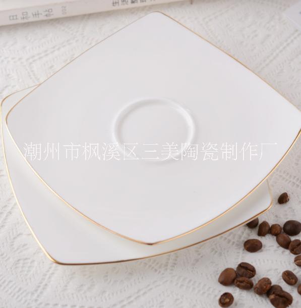 描金帶勺咖啡杯時尚簡約杯碟