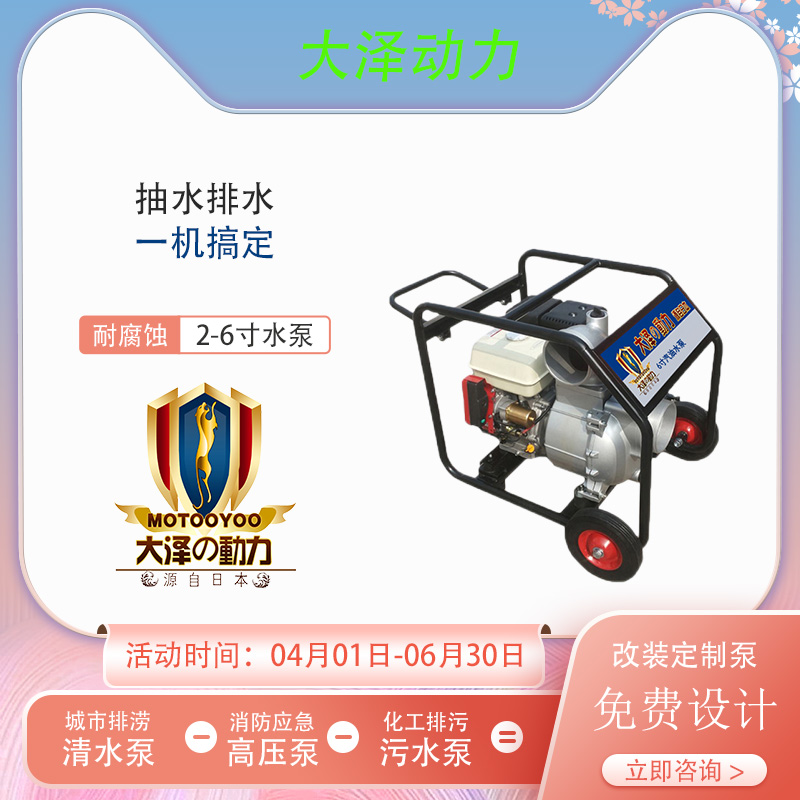 大澤動(dòng)力 開(kāi)架式 風(fēng)冷*水泵6寸 TOTO60EW 6寸*自吸水泵