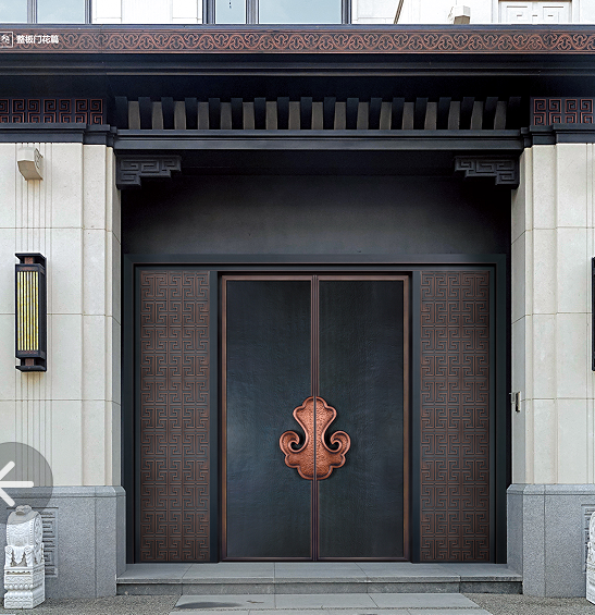 河南自建房銅門定做 仿古銅大門 河南東皇銅門廠 銅門定制
