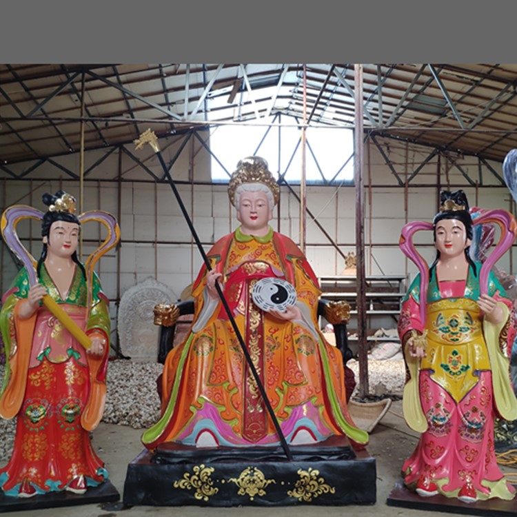 寶蓮燈三圣母神像 十二老母佛像 華山三圣母 華岳三娘娘塑像圖片
