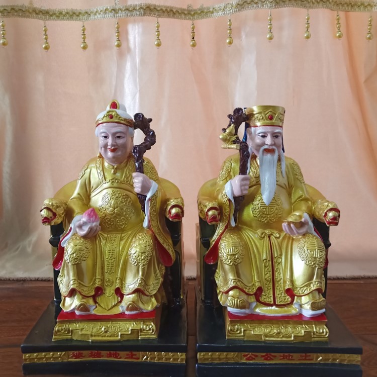 土地公婆佛像 土地爺土地奶神像 河北土地公土地婆佛像