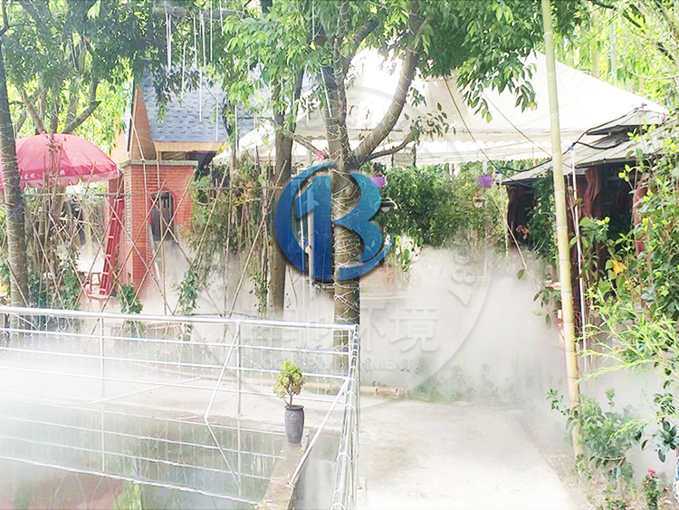 城市公交站水霧降溫_露天餐廳水霧降溫_公司|廠家|博馳環(huán)境公司