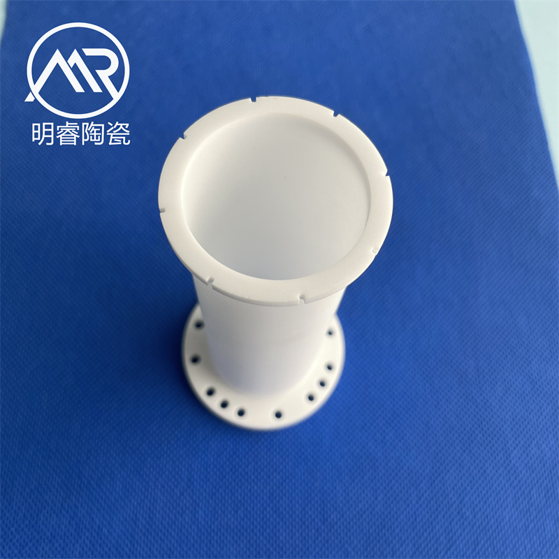 95瓷 氧化鋁陶瓷管 陶瓷法蘭管 陶瓷零件機加工 支持打樣