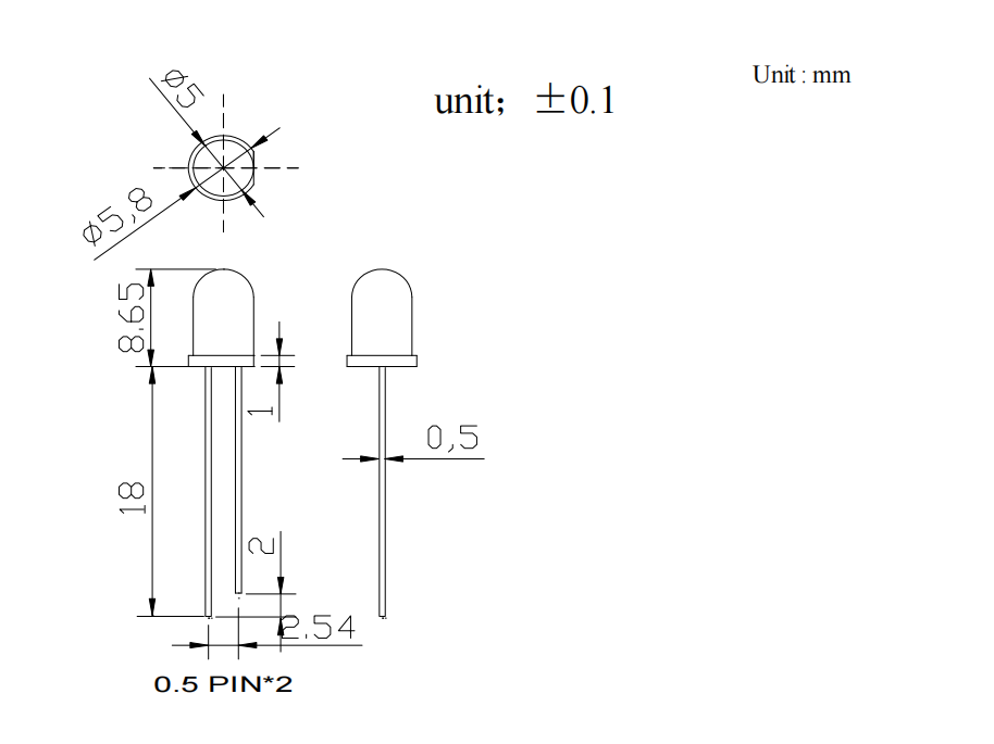 5mm圓頭365-370NM紫外光 滅蚊燈 高亮插件紫光led F5消毒紫光