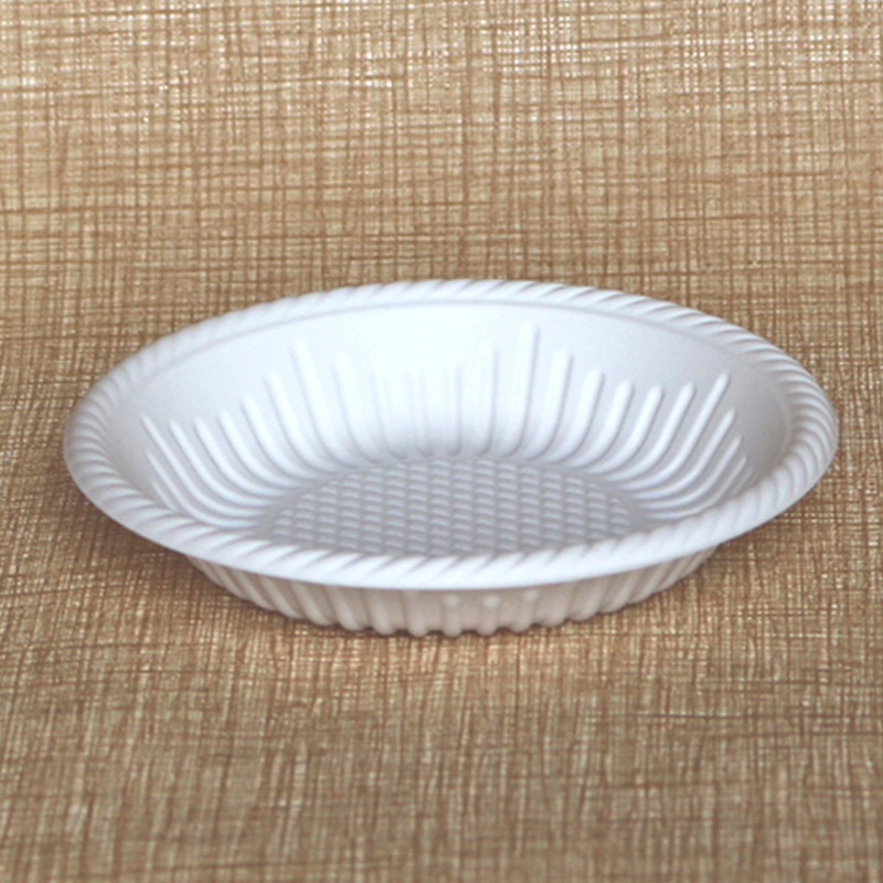 一次性可降解餐盤玉米淀粉可降解餐盤蛋糕披沙拉加厚餐盤批發(fā)