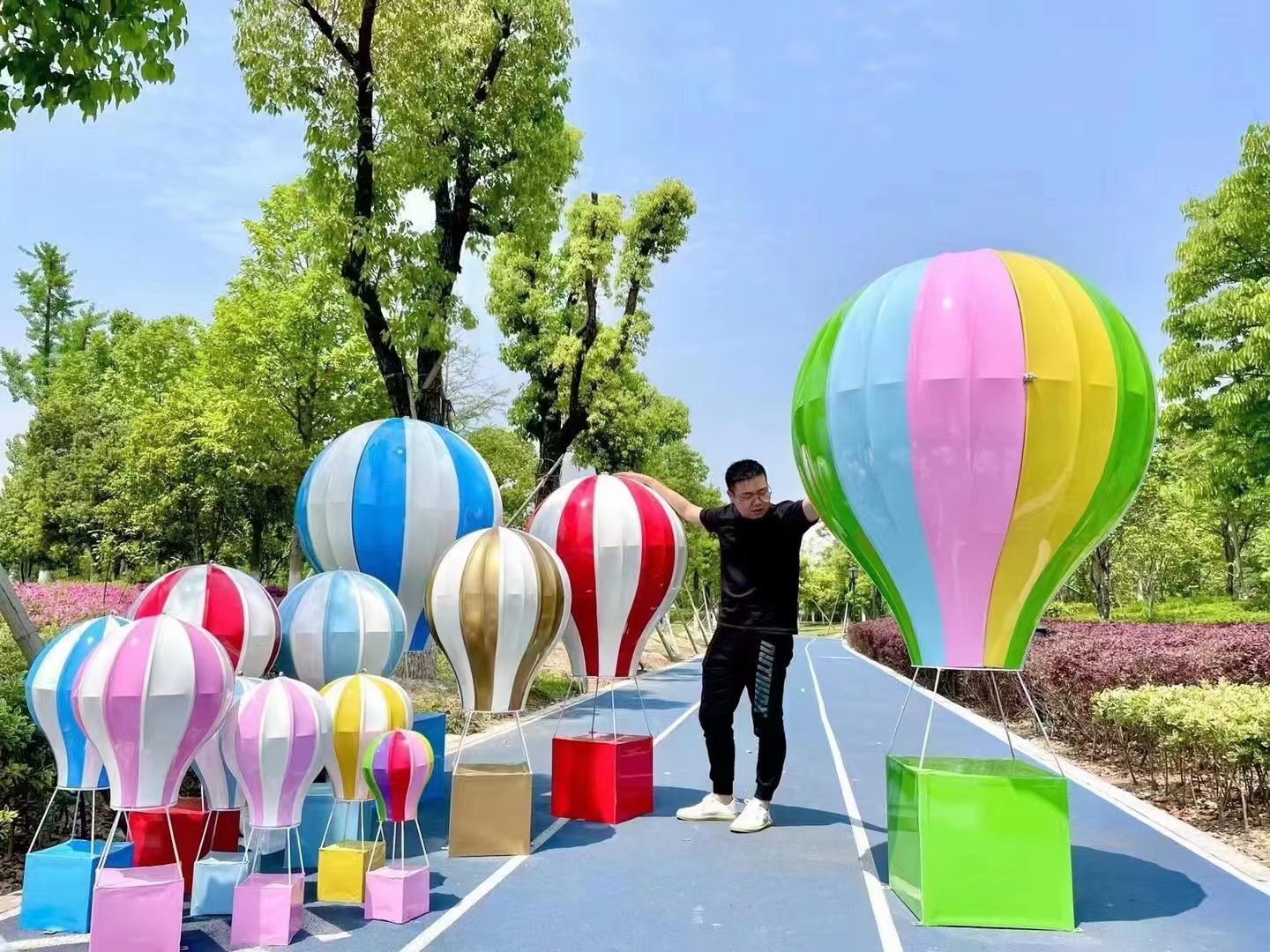 商場景區(qū)美陳布置道具氣球裝飾開業(yè)慶典節(jié)日活動(dòng)擺件熱氣球雕塑