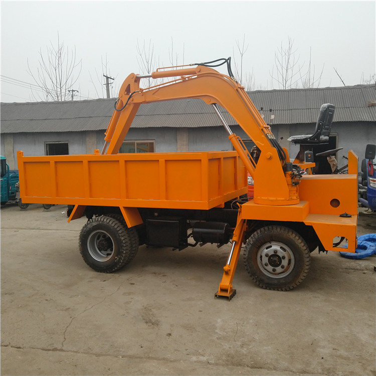 益宇四不像隨車挖 輪式挖掘機(jī) 四不像自制底盤挖載機(jī)定制