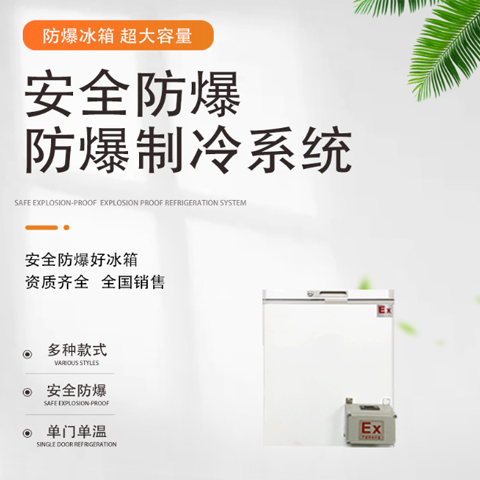 臥式單門(mén)防爆冰箱，江蘇防爆冰箱