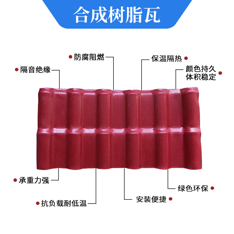 紅楓陶瓷 仿古一體瓦 防腐瓦 建材樹脂瓦 支持定制