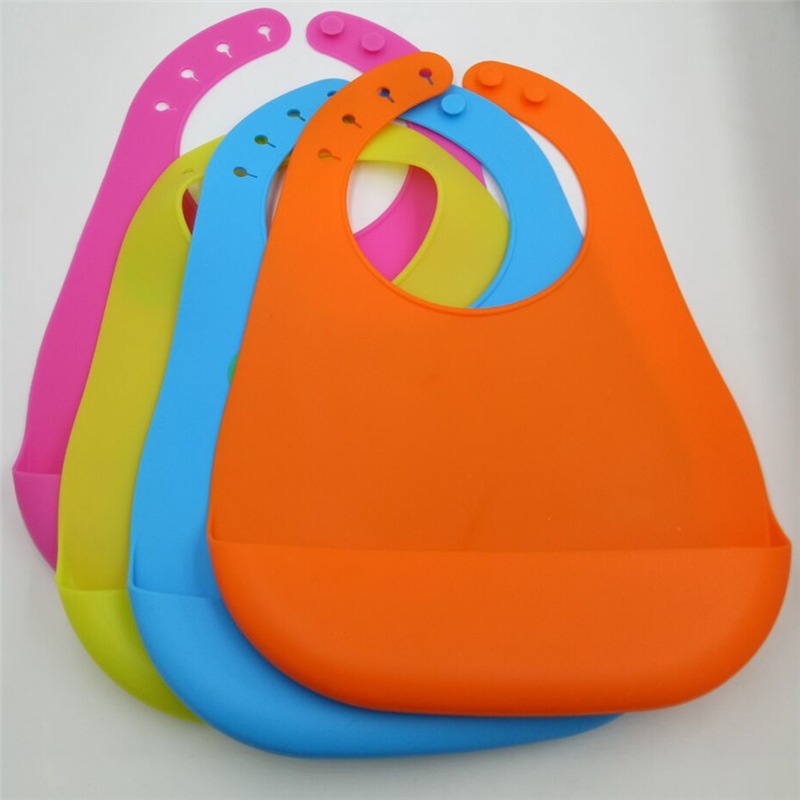 新款硅膠口水兜 母嬰用品寶寶吃飯防水嬰兒圍兜 硅膠圍嘴 兒童食飯兜